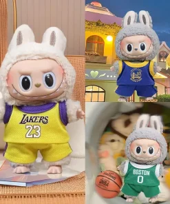 New Sale Only Selling Clothes 17cm First Second Generation Labubu Basketball Clothes Cute Doll Decoration Handmade Doll Clothes