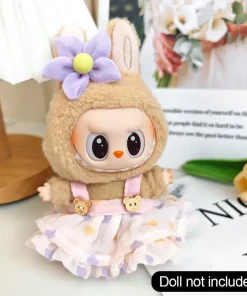 Tenue Labubu, Mini vêtements de poupée en peluche de 17cm, accessoires de tenue pour corée Kpop Exo Labubu idole, robe pour fille, vêtements cadeau