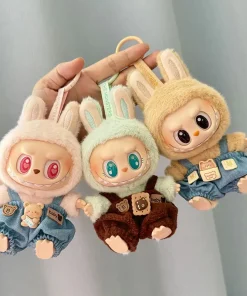 For 17cm cute Labubu Clothes Labubu Cartoon Overalls  Multiple Combinations  Labubu Accessories