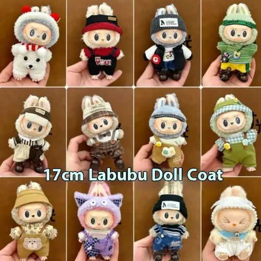 Labubu Baby Clothes 17cm Labubu Clothes Blind Box Doll Skirt Dress Change Set Cute Dress Change Toy Gift Doll Clothes Series