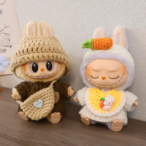 New Labubu Generation Two Generation Blind Box Labubu Hanging Clothes Accessories Autumn And Winter Sweater Accessories Girl