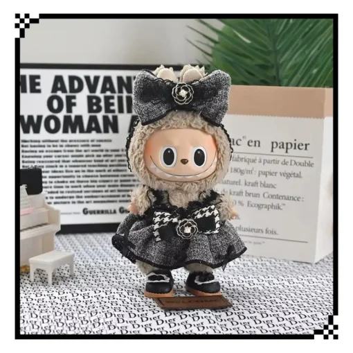 Only Doll Clothes 17cm Labubu Baby Clothes Labubu Blind Box Pendant Plush High-Quality Toy Decoration Cute Set Children'S Gift