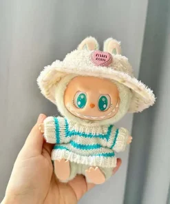 For Korea Labubu Idol Dolls 17cm Labubu Doll Clothes Sweater Clothing Dress Up Toys Mini Doll Clothes Outfit Accessories