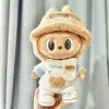 For Labubu 10cm Mini Plush Doll Clothes Outfit Accessories Idol V1 V2 Gift Dinosaur Raincoat Set Clothing 2