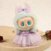Clothes Only Vinyl 15-17cm Labubu Pendant Clothes Black Check Lace Maid Skirt Labubu Baby Clothes Accessories Girl Doll Gift 3