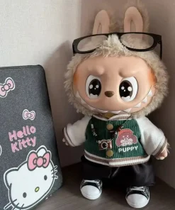 Ropa de muñeca de terciopelo Labubu de 38cm, conjunto de muñeca Labubu, ropa de muñeca Original de estilo universitario para personas mayores, solo ropa para muñecas sin juguete para niños