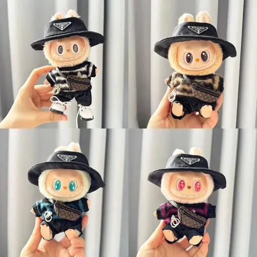 [Clothes only] First and second generation Labubu clothes pendant Labubu sitting party baby clothes handcuffs striped clothes