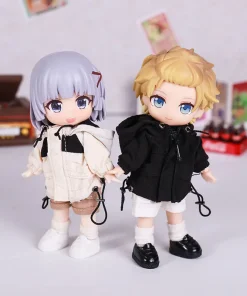 OB11 16CM Bjd Doll Clothes Outfit 2-Piece Set of Dolls Fashion Jackets Clothing Dress Up For Doll's Kid Toy Accessories