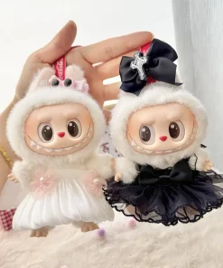 15cm/17cm Labubu I II Dolls Clothes Cute Little Devil Angel Set Korea Kpop Exo Accessories Clothing Plush Doll'S Clothes