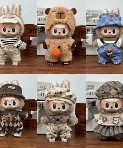 Fashion Clothes Ropa Labubu Clothes Outfit Doll Accessories For 15/17cm Labubu V2 V1 Plush Doll's Suspenders Suit