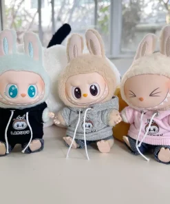 17cm Mini Plush Doll'S Clothes Labubu I II Idol Dolls Sitting Party Cute Hoodie With Pants Accessories For Korea Kpop Exo