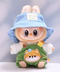 First And Second Generation Pendant Labubu Animal Pattern Strap Pants Set Sitting Labubu Dress Up Baby Clothes Holiday Gifts