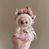 For 17Cm Plush Doll Labubu Clothes Accessories Pants Skirts Cute Overall Doll Shoes Leather Shoes Martin Boots Holiday Gifts 2