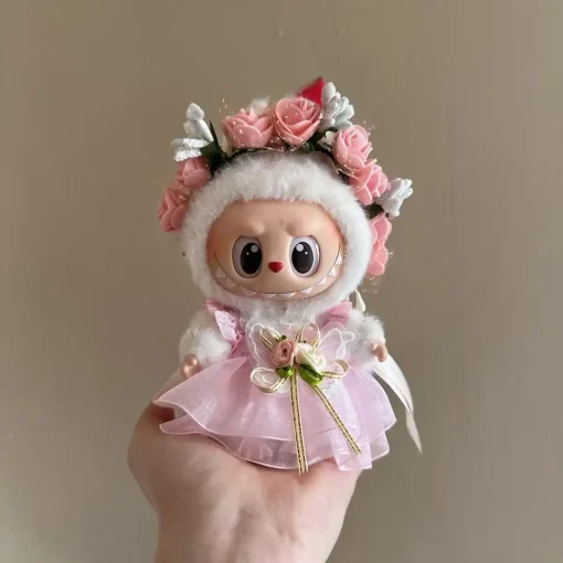 Mini Doll'S Clothes Outfit Accessories For 15-17cm Ropa Labubu and 10cm cotton doll Princess style strap skirt Clothing