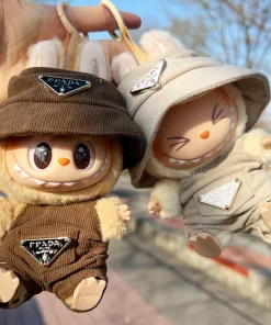 New corduroy For Labubu Doll Clothing Set Hat 17cm Clothes Shoes Doll DIY Accessories Training Sitting Party Games Toys Gifts