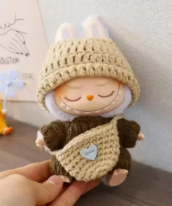 17cm Mini Plush Doll'S Clothes Outfit Accessories For Korea Kpop Exo Labubu Idol V1 V2 sweater headband set Clothing Gift