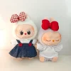 17cm Labubu Keychain Outfit – Summer Cool Cherry Sleeveless Dress, LABUBU Doll Changeable Clothes Set 3