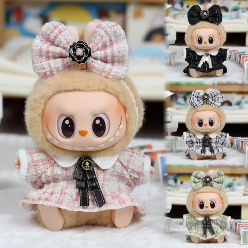 17cm Labubu Doll's Clothes The Monster Outfit Accessories Clothing DIY Kids Gift Sweet Princess High-quality Dress Cloak FM15A