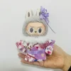 Labubu I II Idol Dolls Sitting Party Clothing Outfit 17cm Mini Plush Doll’S Clothes Bib Pants Fruit Animal Overalls Accessories 3
