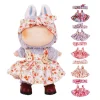18Inch Girl Doll Pink Waist Coat Tights 3 Pcs Set 40cm Baby New Born Doll Clothes 18″ Doll Outfit Tight Pants Headband Girl Gift 2
