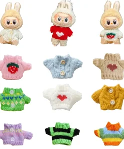 For 15/17cm Labubu V2 Doll Clothes Outfit Accessories Ropa Labubu Plush Doll's Clothing Sweater Kid Toy Girl Gift