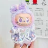 Only Labubu Clothes 17cm Labubu Doll Clothes Doll Pendants Creative Tie-Dyed Design Denim Suit Cute And Fashionable Suit Cool 2