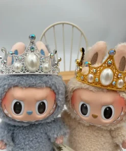 17cm Labubu Idol Dolls Retro Crown Headwear Accessories Cute Korea Kpop Exo Hoodie Plush Doll'S DIY Girls Accessories