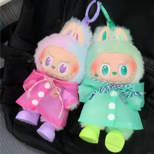 Summer Dopamine Raincoat Doll Clothes for 17 cm labubu 3.0 v1/v2/v3 clothes for Ropa labubu Outfit Fashionable Accessories
