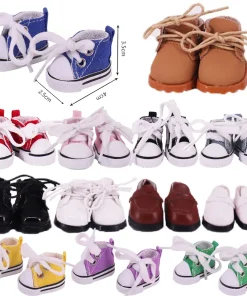 Doll Shoes 3.8Cm Length Canvas Shoe For 17cm Labubu Kpop Dolls Accessories Martin Boots Plush labubu Doll,Holiday Gifts
