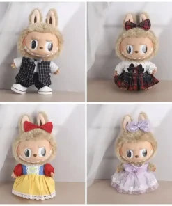 Only Selling Clothes 38cm Pendant Doll Macaron Cloth Labubu Time To Chill Cute Doll Accessories Decoration Gift Pure Handma