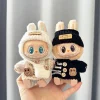 For 15-17 cm Labubu Clothes outfit Labubu Sitting Party Bear Label Scarf Hat Bag Dolls Accessories Cute Decoration