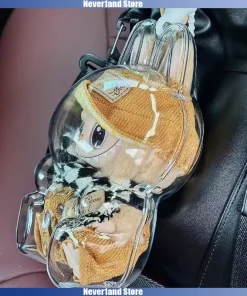 Labubu Transparent Protective Cover Stuffed Toys Cover Labubu I II Doll Display Bag Mini Portable Storage Box