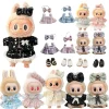 Sweet Candy Dress For 17cm Ropa Labubu V2/V3 Matching Fresh Colors Straw Hat Rural Style Labubu Outfit Accessories 2