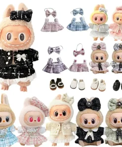 Mini Doll'S Clothes Outfit Accessories For 15-17cm Ropa Labubu and 10cm cotton doll Skirt set Clothing