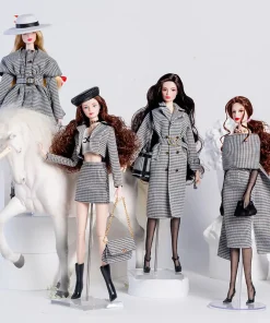 Supermodel Doll Clothes Suit European Fashion Classic Trench Coat Accessories Set Princess Dress DIY Limited Collection Gifts