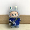 Labubu Doll Fashion Set Cute White Shirt Hat Animal Overalls Doll Clothes Accessory Gift for 17cm Doll 3