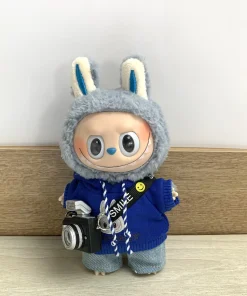 17cm Labubu Doll Clothes, Labubu Outfit Set with Hoodie - DIY Doll Replacement Accessories, Doll Decorations, Kids Gift, Doll Cl
