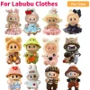 Labubu Clothes For 15-17cm Mini Plush Idol Doll Pearl Strawberry Dress Headwear Flower Pink Skirt 3PCS/Pack Decoration Fans Gift 3