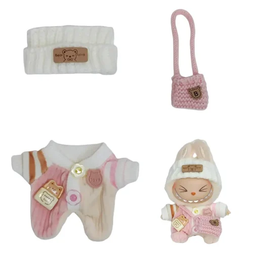 1st & 2nd Generation Keychain Labubu Doll Outfit Vinyl Blind Box Baby Clothes Set - Cute