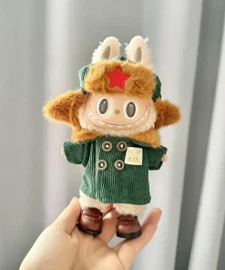 For 17 cm Labubu clothes pendant for Labubu sitting party outfit baby clothes for winter coat set
