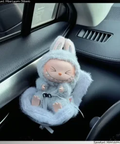 Mini Plush Doll Safety Seat Kawaii Labubu Idol Kpop Doll Plush Seat Car Air Aromatreatment Decoration Car Ornament Gifts