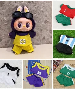New 15cm/17cm Labubu Doll Clothes V1 V2 Labubu Basketball Player Clothes Cute Doll Decoration Doll Accessories Gifts