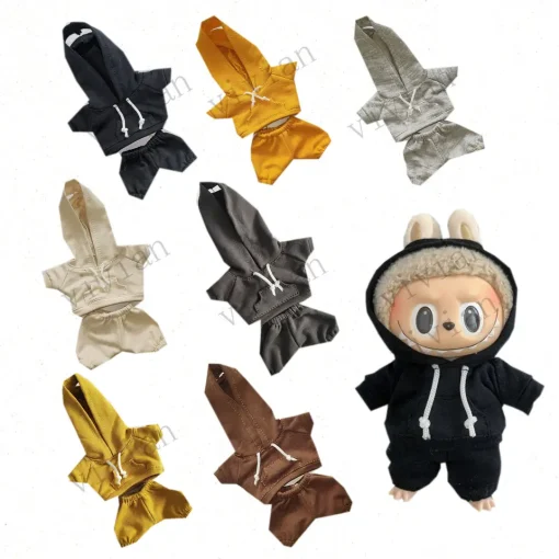 Doll'S Clothes Outfit Accessories For Korea Kpop Exo 15-17cm Labubu Idol Sweatshirt pants Hoodie Set Casual Sports Clothing
