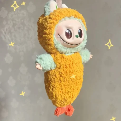 The 2025 New Labubu17cm Blind Box Labubu Eye-Catching Bag, Fried  Shrimp Baby Jacket, Woven Sleeping Bag, One-Piece Garment
