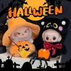 Labubu Clothes Halloween Dress Rag Doll Clothes Pendant Pumpkin Bat Suit 15/17cm Doll Universal
