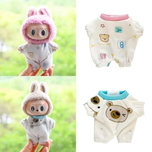 Ropa For Labubu Little Bear Jumpsuit Pajamas Climbing Suit Doll Clothes Fashion Clothes
