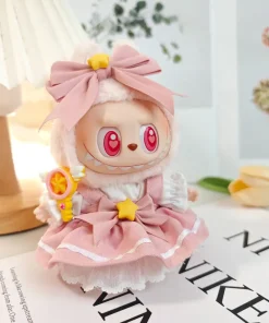 Cute Pink Dress Set Labubu Doll Clothes Outfit Accessories Doll Clothing Kid Toy Girl Gift