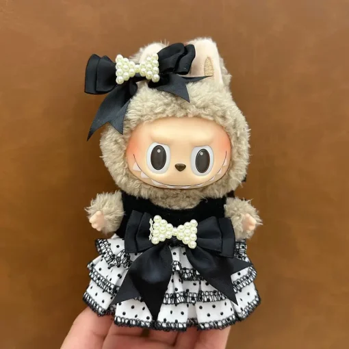 17cm Cute Labubu Doll Outfits Designer Set Girl Doll Luxury Labubu Clothes Fashion Dress Labubu Accessories Outfit Custom