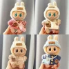 15/17cm Labubu Doll Clothes Set Striped T-shirt with Trendy Overalls Decorative Accessories For Ropa Labubu 2