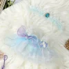 Cute Doll Lovely Clothes With Bow Headband Accessories Princess Dress for EXO Idol Dolls 20cm Cotton Doll for EXO Idol Dolls